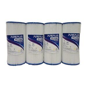 Pureplus 5 Micron 10"x 4.5" Whole House Pleated Sediment Filter Well Water 4-PK
